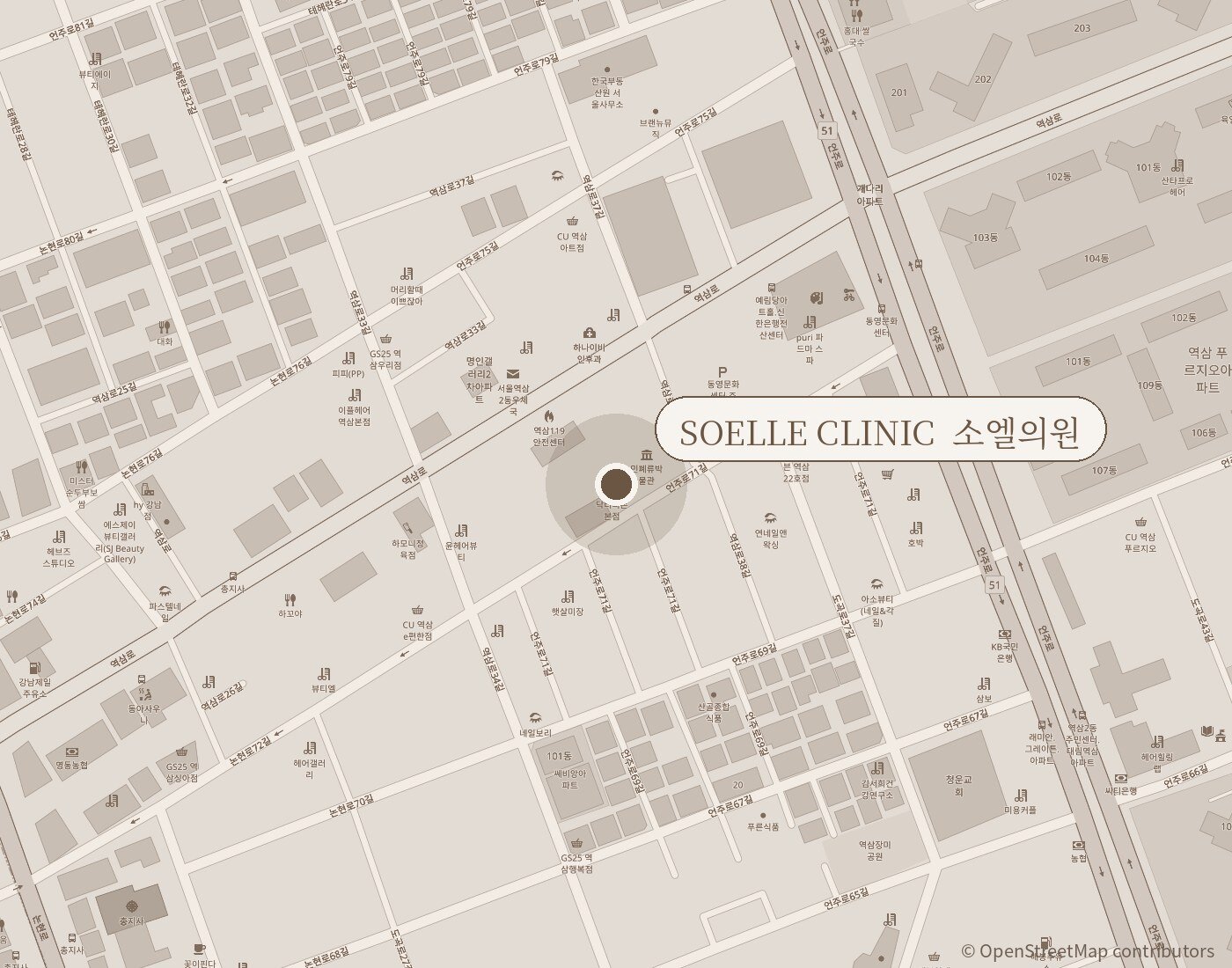 소엘의원 위치 지도